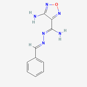 molecular formula C10H10N6O B5843110 Furazan-3-carboximidohydrazide, 4-amino-N2-benzylidene- 