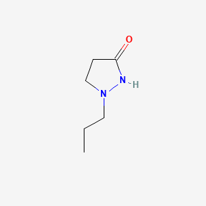 molecular formula C6H12N2O B584312 1-Propylpyrazolidin-3-one CAS No. 153043-83-5