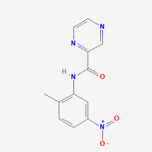 molecular formula C12H10N4O3 B5843153 N-(2-methyl-5-nitrophenyl)pyrazine-2-carboxamide 