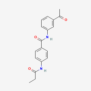 molecular formula C18H18N2O3 B5843158 N-(3-acetylphenyl)-4-(propanoylamino)benzamide 