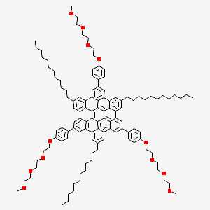 molecular formula C117H144O12 B584316 2,8,14-Tridodecyl-5,11,17-tris[4-[2-(2-methoxyethoxy)ethoxy]ethoxy]phenyl]-hexabenzocoronene CAS No. 1134202-08-6