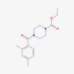 molecular formula C16H22N2O3 B5843163 Ethyl 4-(2,4-dimethylbenzoyl)piperazine-1-carboxylate 