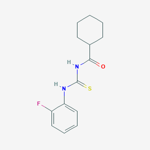 molecular formula C14H17FN2OS B5843200 N-[(2-fluorophenyl)carbamothioyl]cyclohexanecarboxamide 