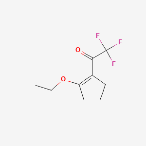molecular formula C9H11F3O2 B584329 ETHANONE, 1-(2-ETHOXY-1-CYCLOPENTEN-1-YL)-2,2,2-TRIFLUORO- CAS No. 156519-25-4