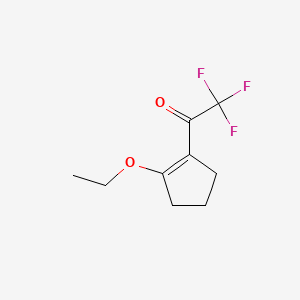 molecular formula C9H11F3O2 B584329 1-(2-Ethoxycyclopent-1-en-1-yl)-2,2,2-trifluoroethan-1-one CAS No. 156519-25-4