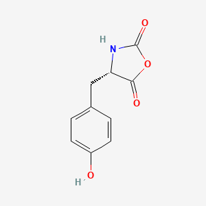 molecular formula C10H9NO4 B584334 (S)-4-(4-羟基苄基)恶唑烷-2,5-二酮 CAS No. 3415-08-5