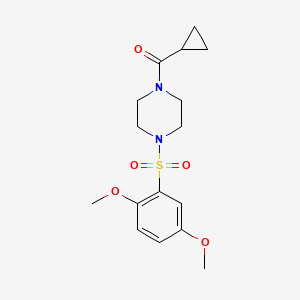 molecular formula C16H22N2O5S B5843416 CYCLOPROPYL{4-[(2,5-DIMETHOXYPHENYL)SULFONYL]PIPERAZINO}METHANONE 