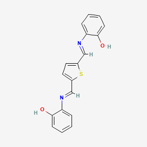 molecular formula C18H14N2O2S B584349 2-[[5-[(2-Hydroxyphenyl)iminomethyl]thiophen-2-yl]methylideneamino]phenol CAS No. 952181-73-6