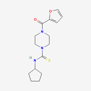 molecular formula C15H21N3O2S B5843513 N-CYCLOPENTYL-4-(2-FURYLCARBONYL)TETRAHYDRO-1(2H)-PYRAZINECARBOTHIOAMIDE 