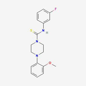 molecular formula C18H20FN3OS B5843516 N-(3-fluorophenyl)-4-(2-methoxyphenyl)piperazine-1-carbothioamide 