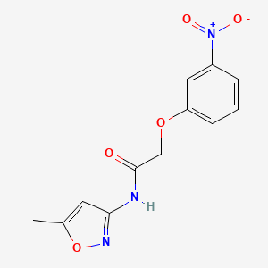 molecular formula C12H11N3O5 B5843524 N-(5-methyl-1,2-oxazol-3-yl)-2-(3-nitrophenoxy)acetamide 