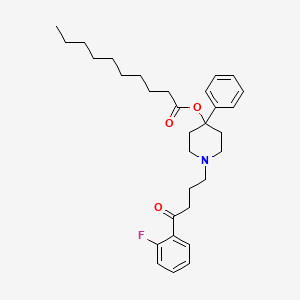 [1-[4-(2-Fluorophenyl)-4-oxobutyl]-4-phenylpiperidin-4-yl] decanoate
