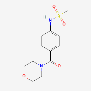 molecular formula C12H16N2O4S B5843564 N-[4-(morpholin-4-ylcarbonyl)phenyl]methanesulfonamide 
