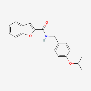 molecular formula C19H19NO3 B5843589 N-[(4-propan-2-yloxyphenyl)methyl]-1-benzofuran-2-carboxamide 