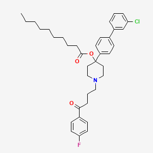 molecular formula C37H45ClFNO3 B584359 4-(3'-Chlorobiphenyl-4-yl)-1-(4-(4-fluorophenyl)-4-oxobutyl)piperidin-4-yl decanoate CAS No. 1797131-50-0