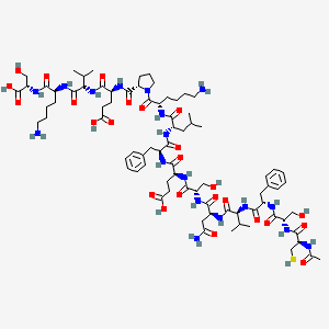 molecular formula C79H122N18O25S B584360 N-Acetyl-L-cysteinyl-L-seryl-L-phenylalanyl-L-valyl-L-asparaginyl-L-seryl-L-alpha-glutamyl-L-phenylalanyl-L-leucyl-L-lysyl-L-prolyl-L-alpha-glutamyl-L-valyl-L-lysyl-L-serine CAS No. 155773-76-5