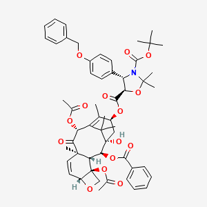 molecular formula C55H63NO15 B584361 N-Desbenzoyl-N-tert-butoxycarbonyl-N,O-isopropylidene-3'-p-O-benzyl-6,7-dehydro Paclitaxel CAS No. 1794640-74-6
