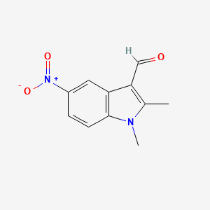 molecular formula C11H10N2O3 B5843610 1,2-dimethyl-3-formyl-5-nitroindole CAS No. 3558-15-4