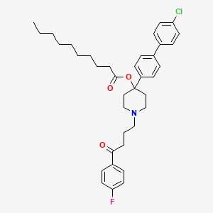 4-(4'-Chlorobiphenyl-4-yl)-1-(4-(4-fluorophenyl)-4-oxobutyl)piperidin-4-yl decanoate
