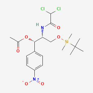 molecular formula C19H28Cl2N2O6Si B584364 Chloramphenicol 2-(O-tert-Butyldimethylsilyl)methyl 1-Acetate CAS No. 864529-27-1