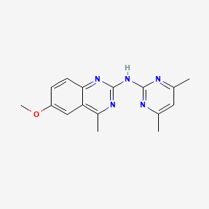molecular formula C16H17N5O B5843670 N-(4,6-dimethylpyrimidin-2-yl)-6-methoxy-4-methylquinazolin-2-amine 