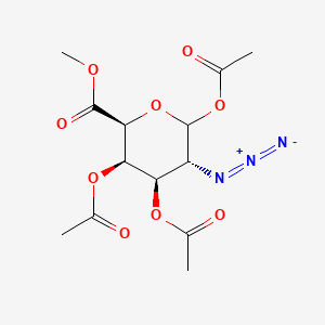 molecular formula C13H17N3O9 B584369 2-Azido-2-deoxy-D-galacturonate 1,3,4-Triacetate Methyl Ester CAS No. 81997-92-4