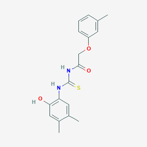 molecular formula C18H20N2O3S B5843714 N-[(2-hydroxy-4,5-dimethylphenyl)carbamothioyl]-2-(3-methylphenoxy)acetamide 