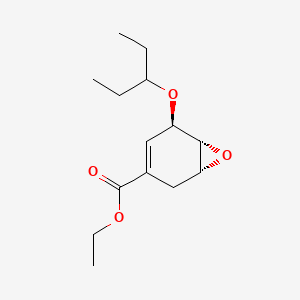 molecular formula C14H22O4 B584376 (1R,5R,6R)-5-(1-Ethylpropoxy)-7-oxabicyclo[4.1.0]hept-3-ene-3-carboxylic Acid Ethyl Ester CAS No. 1266663-89-1