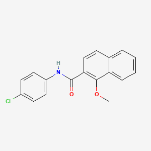 molecular formula C18H14ClNO2 B5843810 N-(4-chlorophenyl)-1-methoxynaphthalene-2-carboxamide 