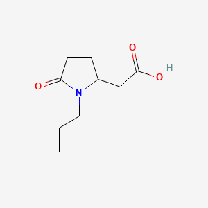 molecular formula C9H15NO3 B584384 5-Oxo-1-propyl-2-pyrrolidineacetic Acid CAS No. 90609-03-3