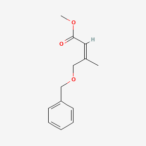molecular formula C13H16O3 B584385 4-Benzyloxy-3-methyl-but-2-enoic acid methyl ester CAS No. 449759-41-5