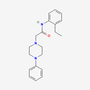 molecular formula C20H25N3O B5843888 N-(2-ethylphenyl)-2-(4-phenylpiperazin-1-yl)acetamide 