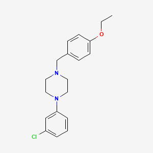molecular formula C19H23ClN2O B5844005 1-(3-chlorophenyl)-4-[(4-ethoxyphenyl)methyl]piperazine 
