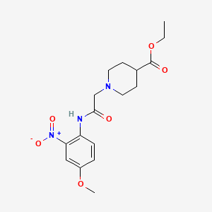 molecular formula C17H23N3O6 B5844077 ETHYL 1-[2-(4-METHOXY-2-NITROANILINO)-2-OXOETHYL]-4-PIPERIDINECARBOXYLATE 
