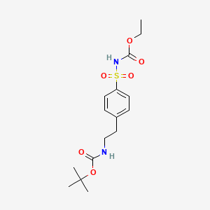 Ethyl ((4-(2-((tert-butoxycarbonyl)amino)ethyl)phenyl)sulfonyl)carbamate