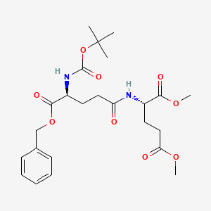 Dimethyl (2S)-2-[[(4S)-4-[(2-methylpropan-2-yl)oxycarbonylamino]-5-oxo-5-phenylmethoxypentanoyl]amino]pentanedioate