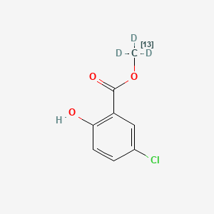 molecular formula C8H7ClO3 B584426 三氘代(113C)甲基 5-氯-2-羟基苯甲酸酯 CAS No. 1794756-19-6