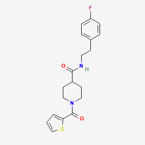 molecular formula C19H21FN2O2S B5844265 N-[2-(4-fluorophenyl)ethyl]-1-(thiophene-2-carbonyl)piperidine-4-carboxamide 