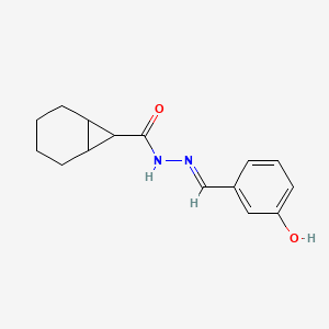 molecular formula C15H18N2O2 B5844372 N-[(E)-(3-hydroxyphenyl)methylideneamino]bicyclo[4.1.0]heptane-7-carboxamide 