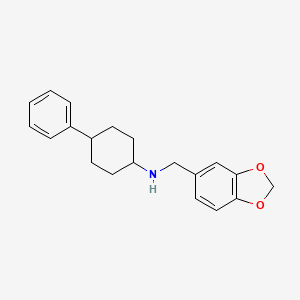 molecular formula C20H23NO2 B5844380 N-(2H-1,3-BENZODIOXOL-5-YLMETHYL)-4-PHENYLCYCLOHEXAN-1-AMINE 