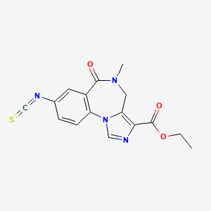 molecular formula C16H14N4O3S B584439 Defluoro Flumazenil Isothiocyanate CAS No. 954107-48-3