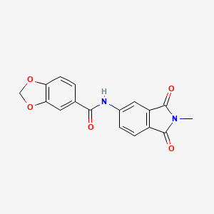 N-(2-methyl-1,3-dioxo-2,3-dihydro-1H-isoindol-5-yl)-1,3-benzodioxole-5-carboxamide