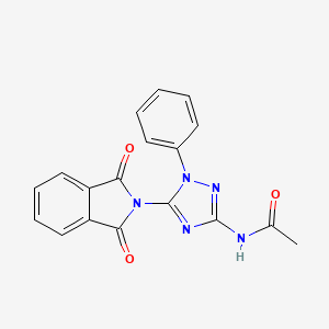 molecular formula C18H13N5O3 B5844417 N-[5-(1,3-dioxo-1,3-dihydro-2H-isoindol-2-yl)-1-phenyl-1H-1,2,4-triazol-3-yl]acetamide 
