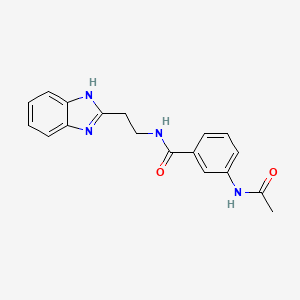 molecular formula C18H18N4O2 B5844456 N-[2-(1H-1,3-BENZODIAZOL-2-YL)ETHYL]-3-ACETAMIDOBENZAMIDE 