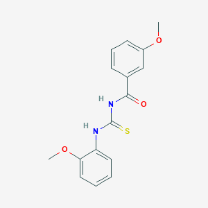 molecular formula C16H16N2O3S B5844472 3-methoxy-N-{[(2-methoxyphenyl)amino]carbonothioyl}benzamide 