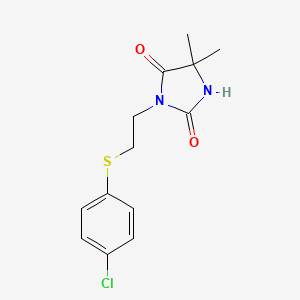 3-{2-[(4-chlorophenyl)thio]ethyl}-5,5-dimethyl-2,4-imidazolidinedione