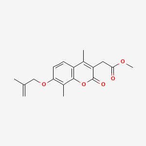 molecular formula C18H20O5 B5844498 methyl 2-{4,8-dimethyl-7-[(2-methylallyl)oxy]-2-oxo-2H-chromen-3-yl}acetate 