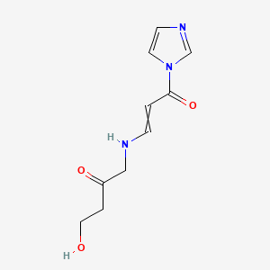 4-Hydroxy-1-[(3-imidazol-1-yl-3-oxoprop-1-enyl)amino]butan-2-one