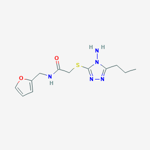 2-[(4-amino-5-propyl-4H-1,2,4-triazol-3-yl)thio]-N-(2-furylmethyl)acetamide