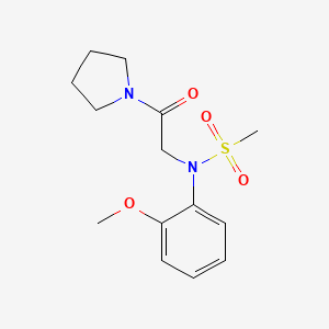 N-(2-methoxyphenyl)-N-[2-oxo-2-(1-pyrrolidinyl)ethyl]methanesulfonamide